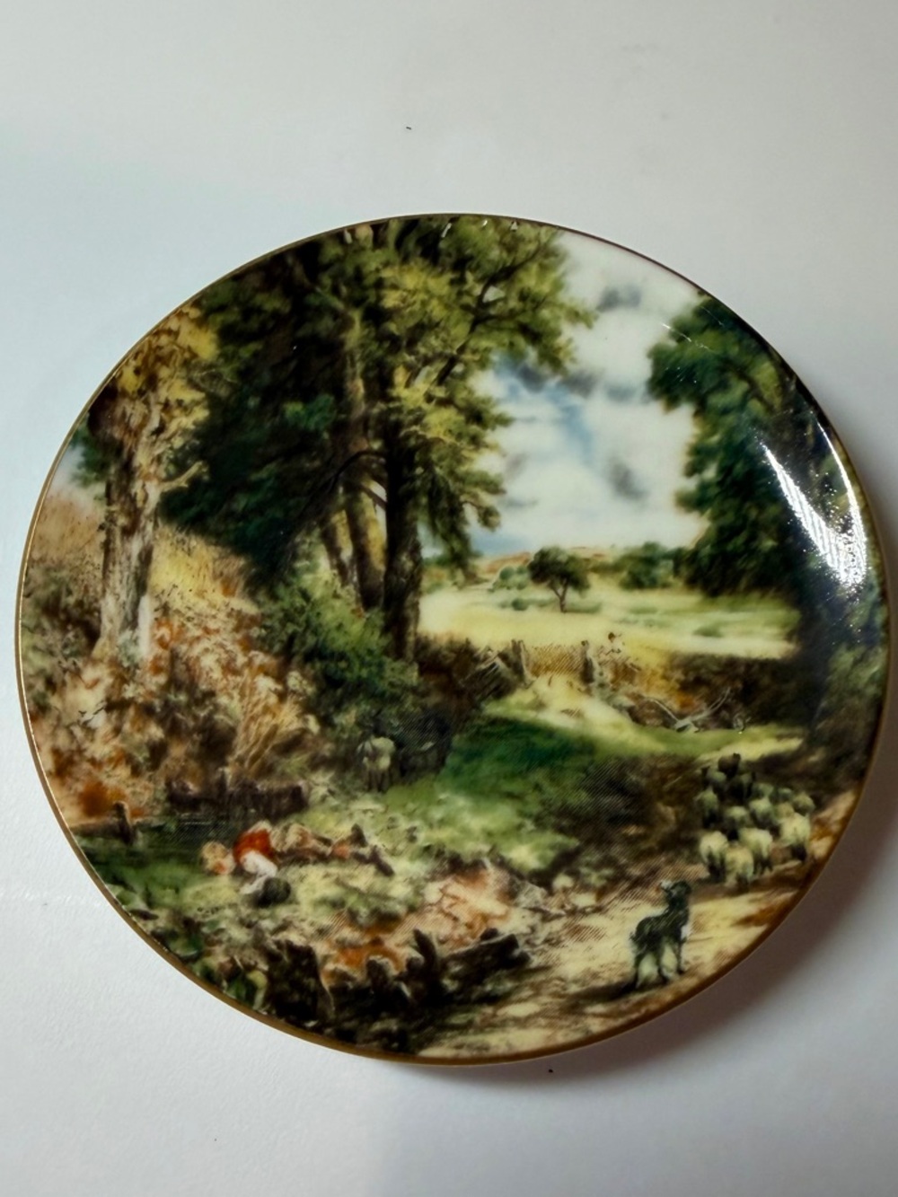 ‘Cornfield’ Crown Staffordshire Bone China 3” Mini Plate England Vintage